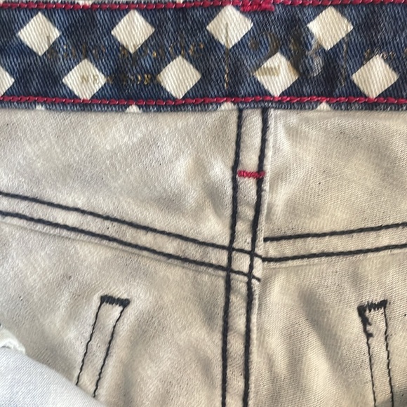 2/$30 Kate Spade Broome Street Gingham Denim Cropped Jean Pants Size 28 - Picture 14 of 15
